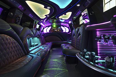 Luxury interior on limo